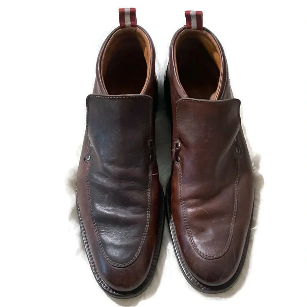 Bally Chocolate Brown Leather Ankle Boots